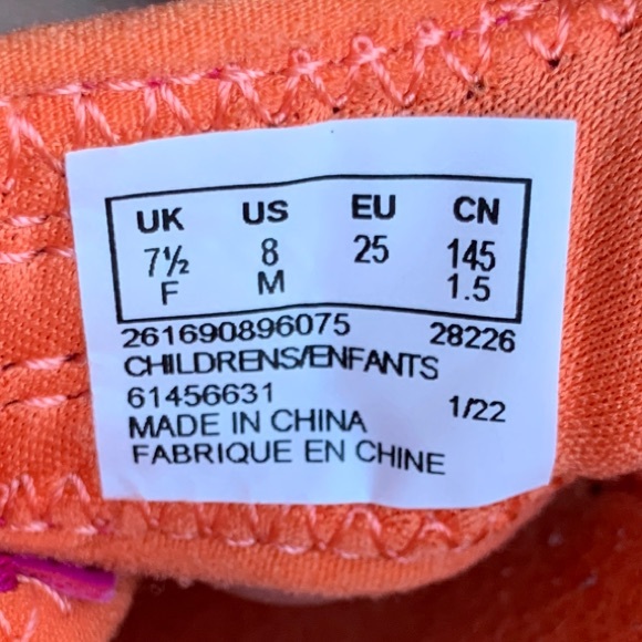 Clarks Girls Ezera Sea T. Closed Toe Fisherman Sandals in pink/orange size 8 - Picture 11 of 11